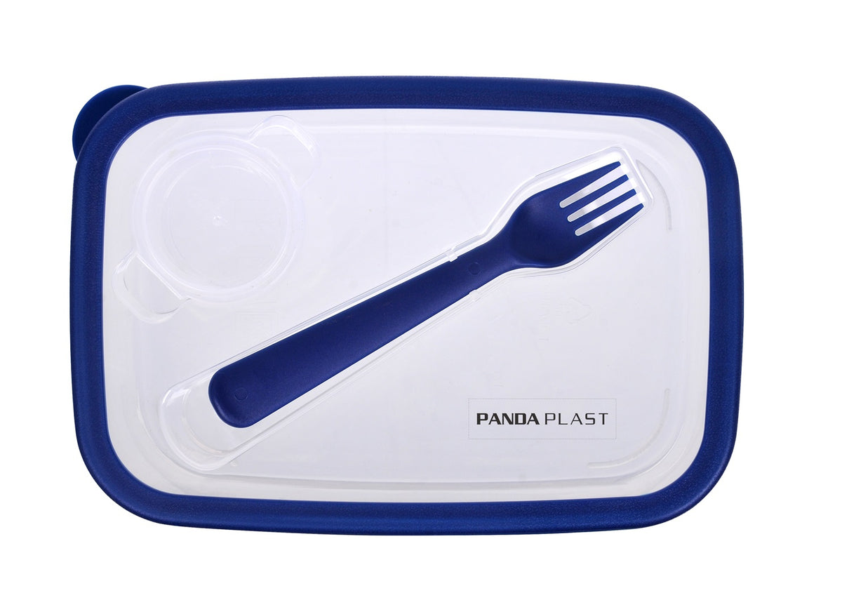 lunch box with fork and sauce box